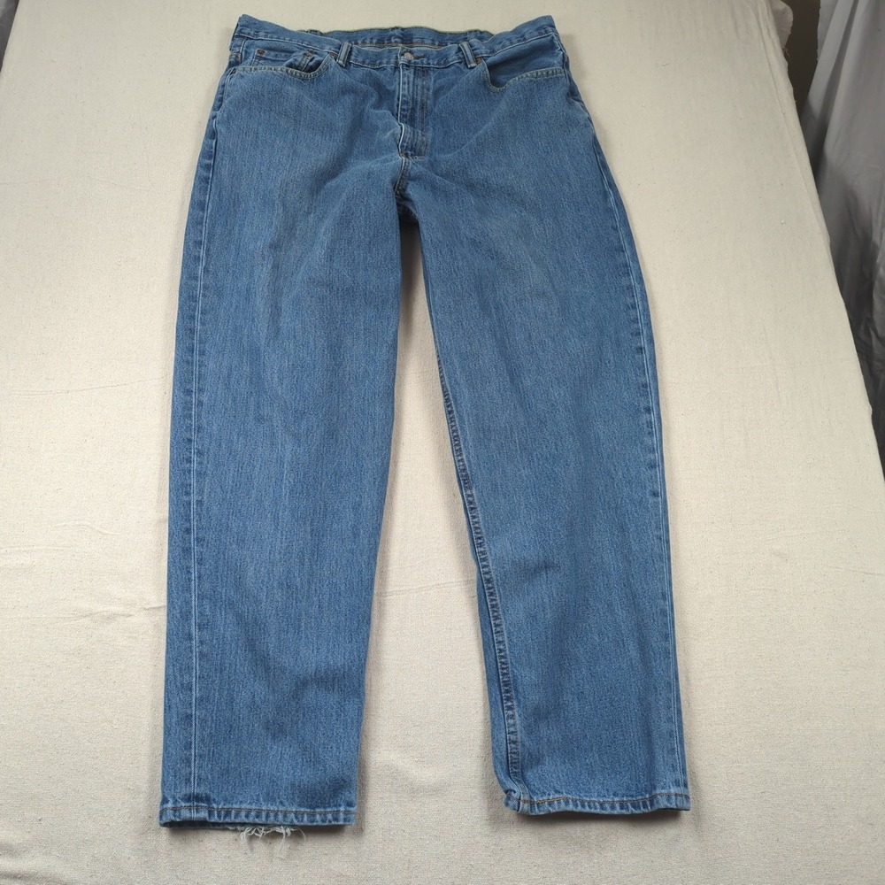 Levis Jeans Mens 42x34 Blue 560 Loose Tapered Relaxed Baggy Dark Wash Distressed